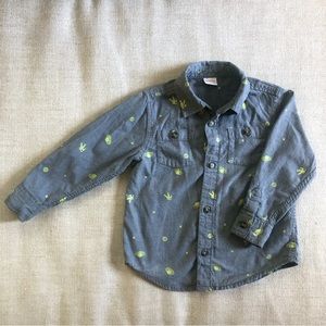 Gymboree button down. 3T. Outer Space!